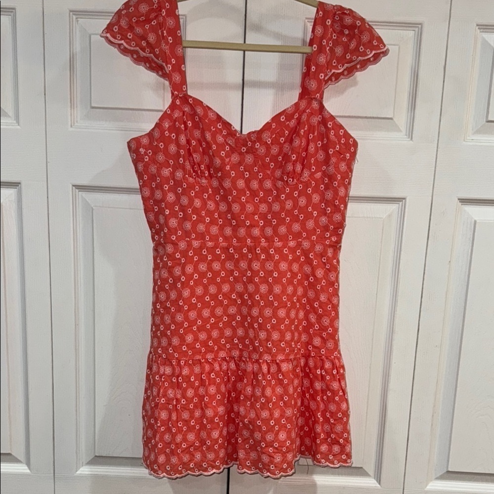 betsy Johnson Ditsy corset top eyelet dress